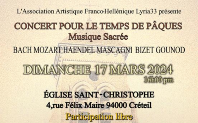 Concert Pour le Temps de Pâques à Saint Christophe de Créteil
